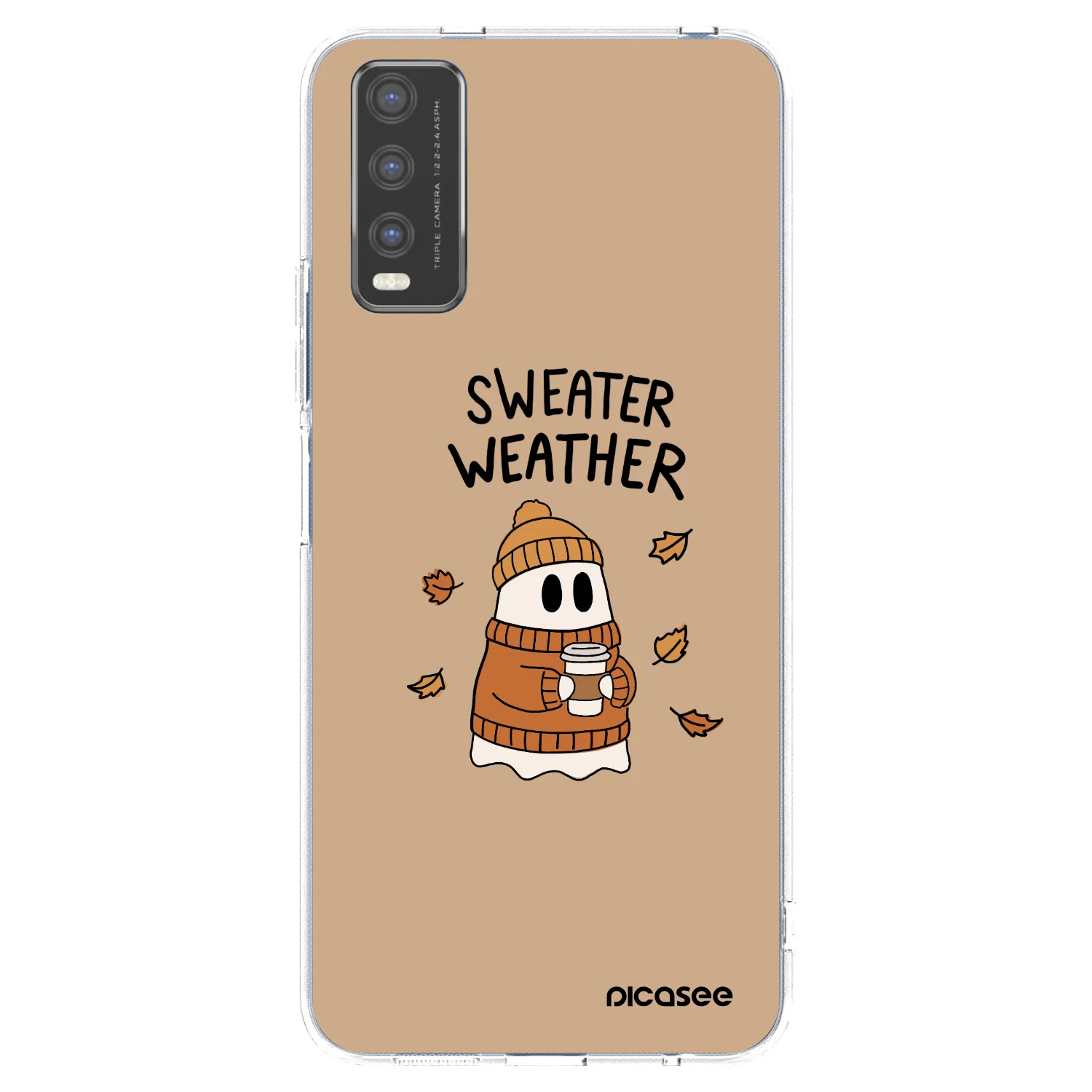 Picasee silikónový prehľadný obal pre Vivo Y20s - Sweater ghost