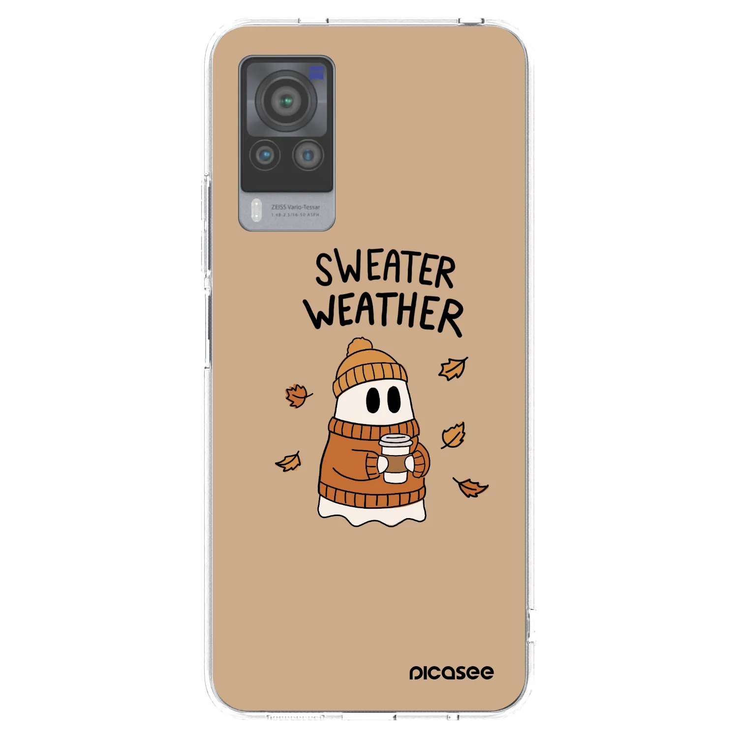 Picasee silikónový prehľadný obal pre Vivo X60 Pro 5G - Sweater ghost