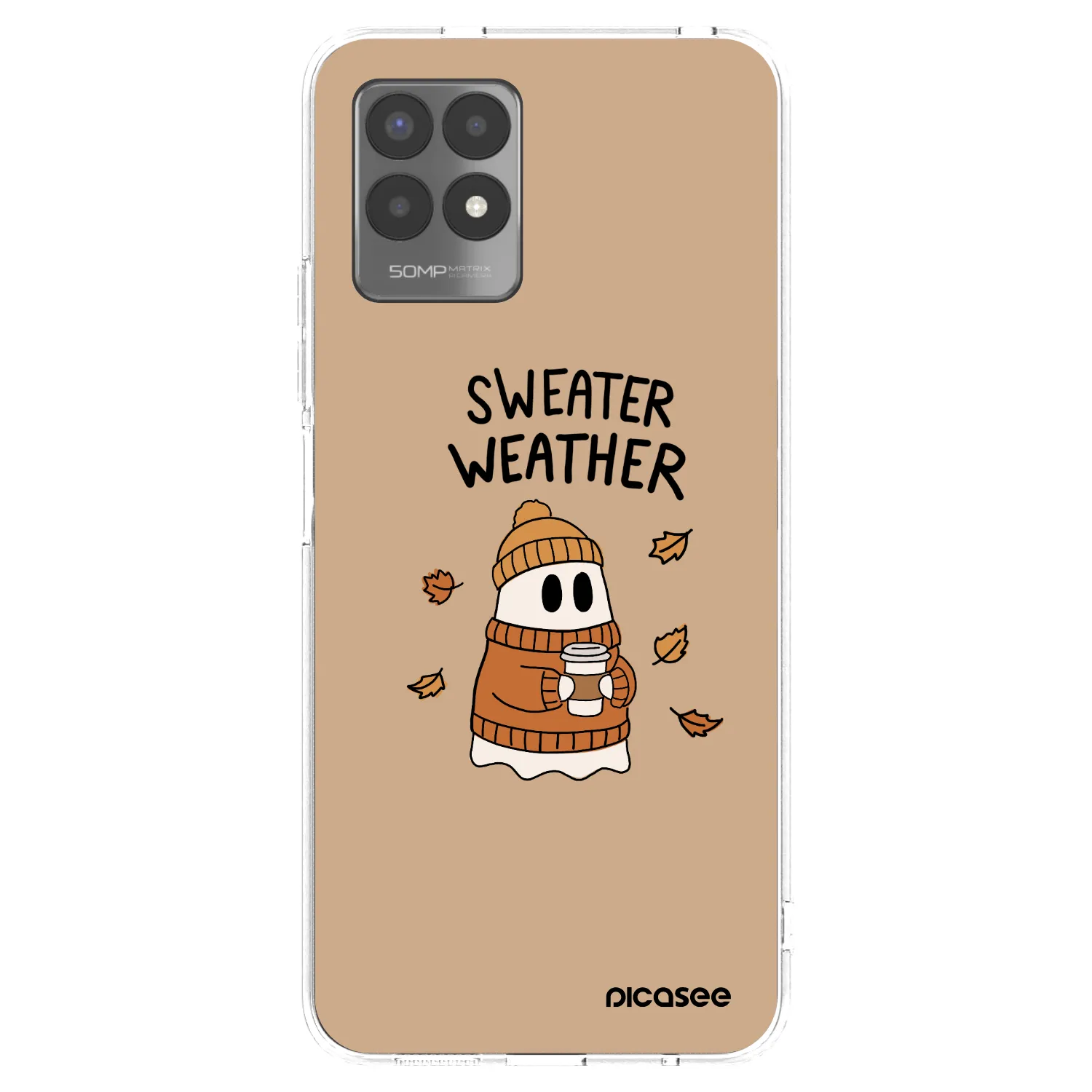 Picasee silikónový prehľadný obal pre Realme 8i - Sweater ghost