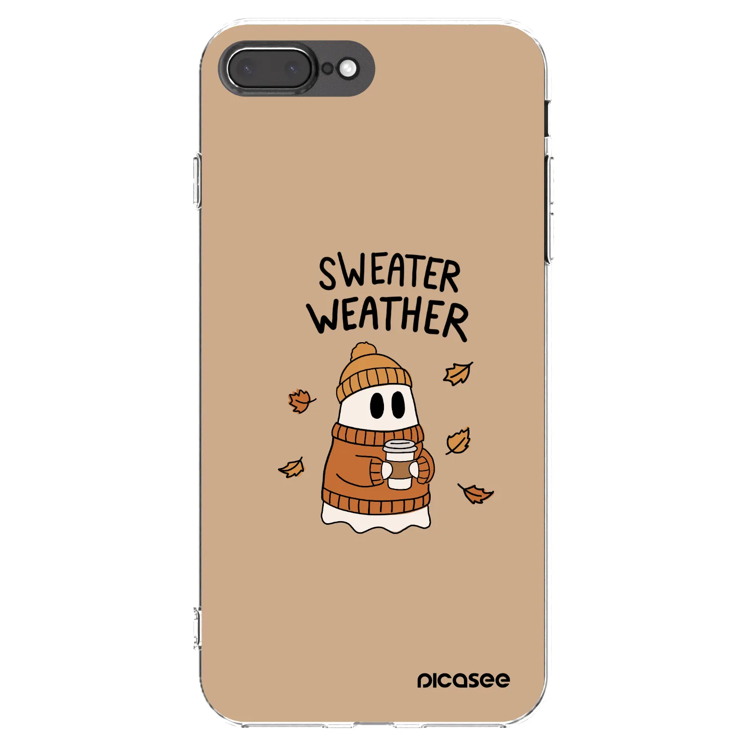 Picasee silikónový prehľadný obal pre Apple iPhone 7 Plus - Sweater ghost