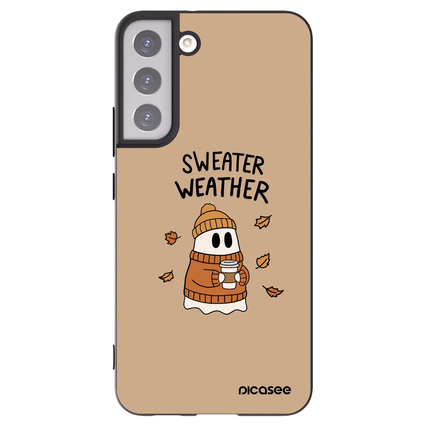 Picasee silikónový čierny obal pre Samsung Galaxy S22+ 5G - Sweater ghost