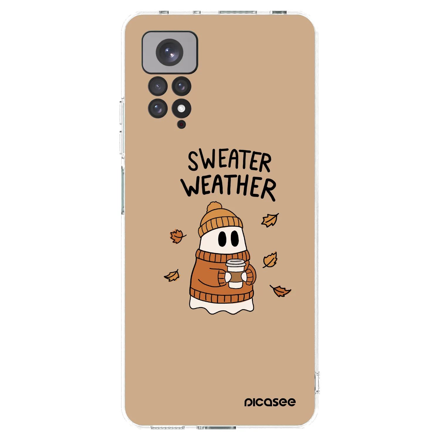 Picasee silikónový prehľadný obal pre Xiaomi Redmi Note 11 - Sweater ghost