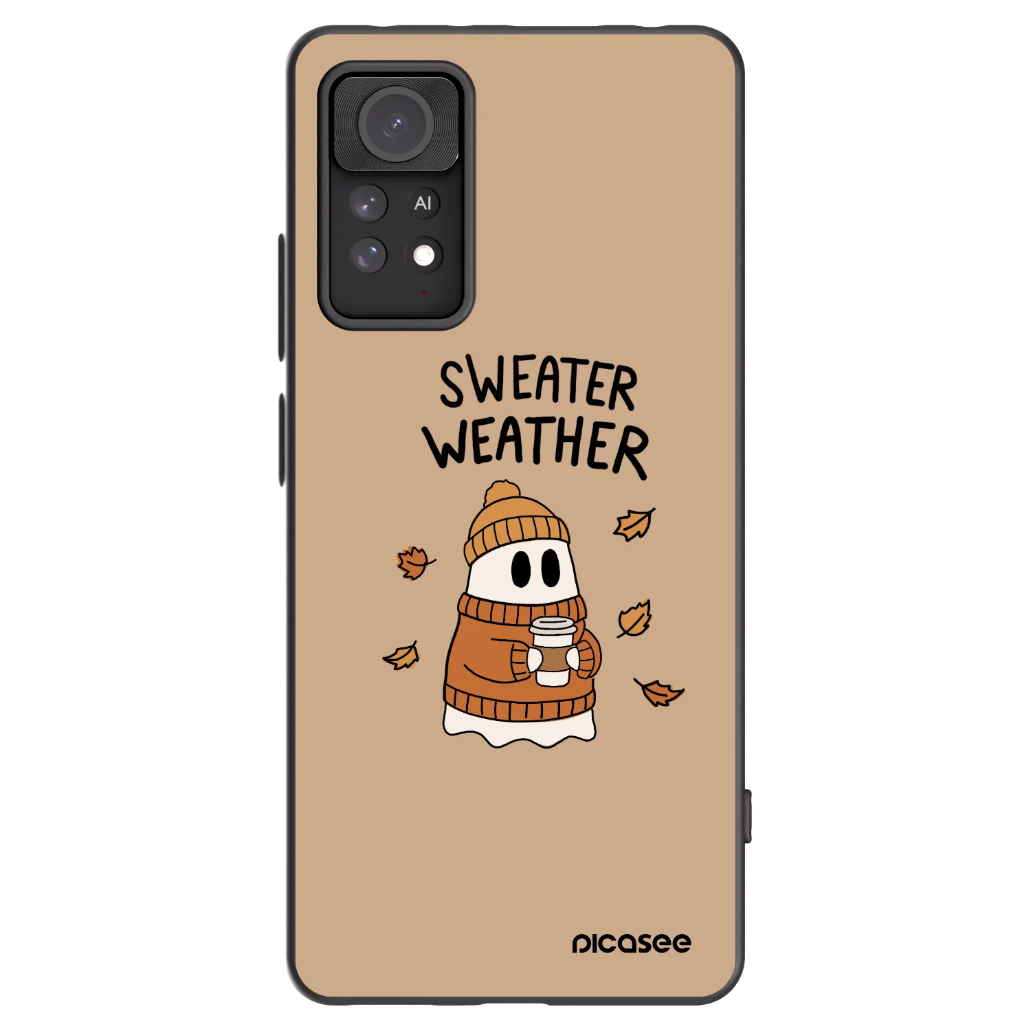 Picasee silikónový čierny obal pre Xiaomi Redmi Note 11 Pro 5G - Sweater ghost
