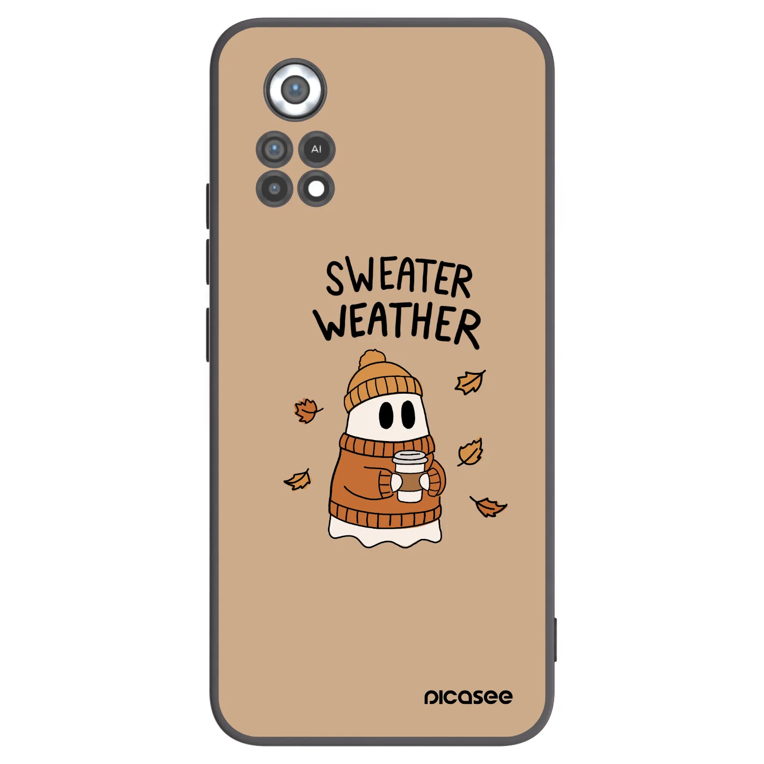 Picasee silikónový čierny obal pre Xiaomi Poco X4 Pro 5G - Sweater ghost