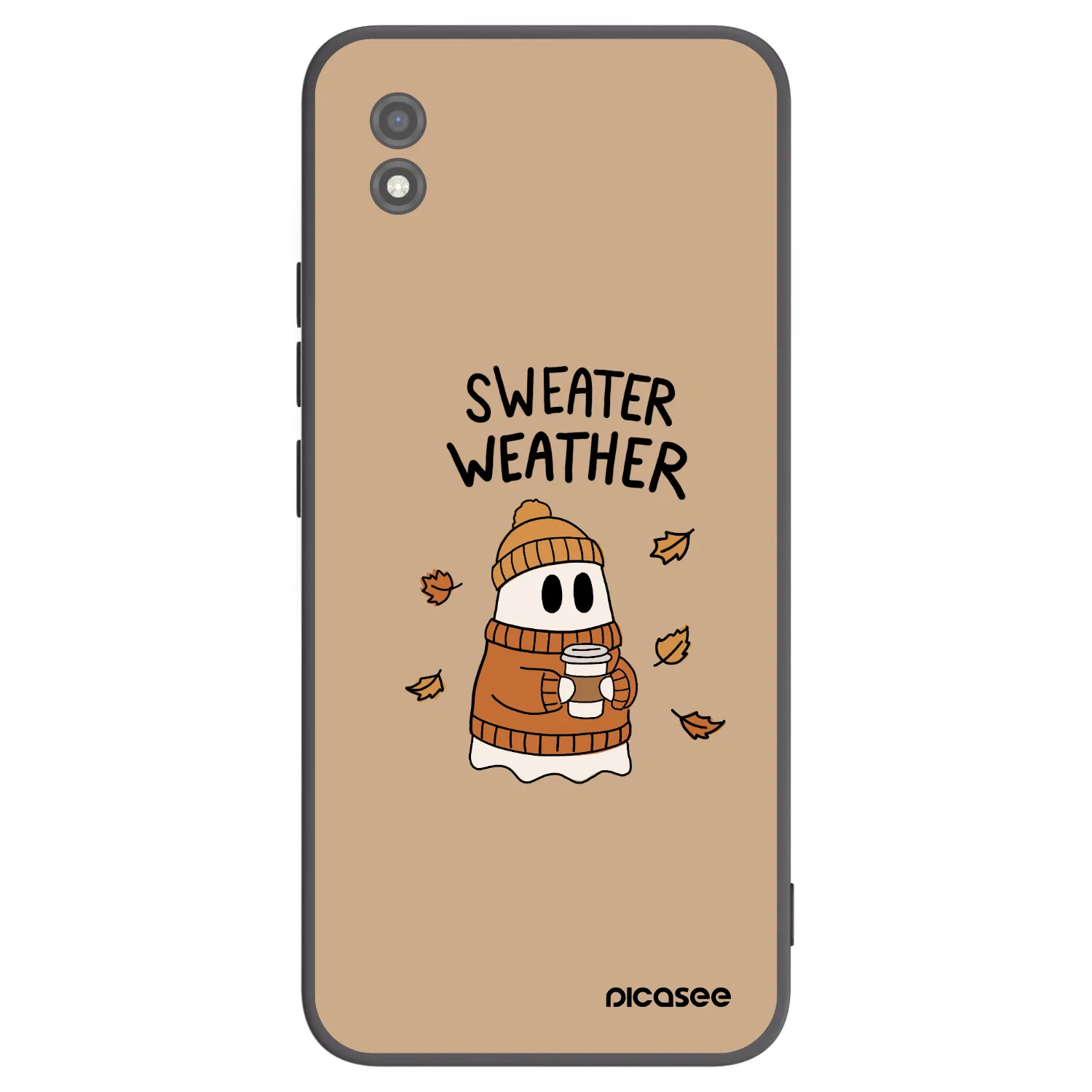 Picasee silikónový čierny obal pre Realme C11 (2021) - Sweater ghost