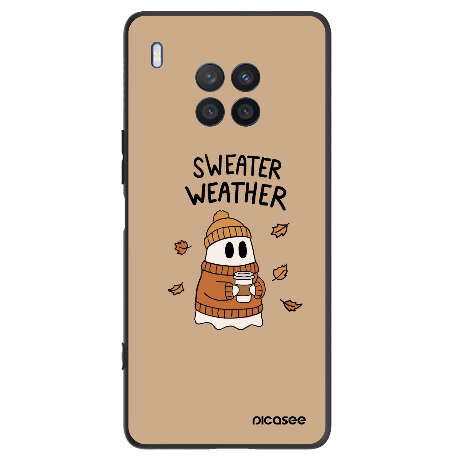 Picasee silikónový čierny obal pre Honor 50 Lite - Sweater ghost