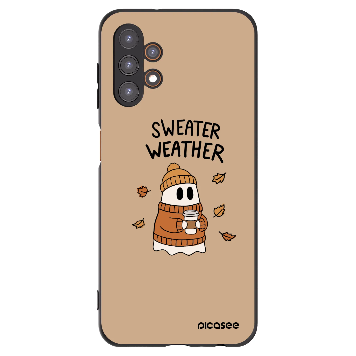 Picasee silikónový čierny obal pre Samsung Galaxy A13 4G A135 - Sweater ghost