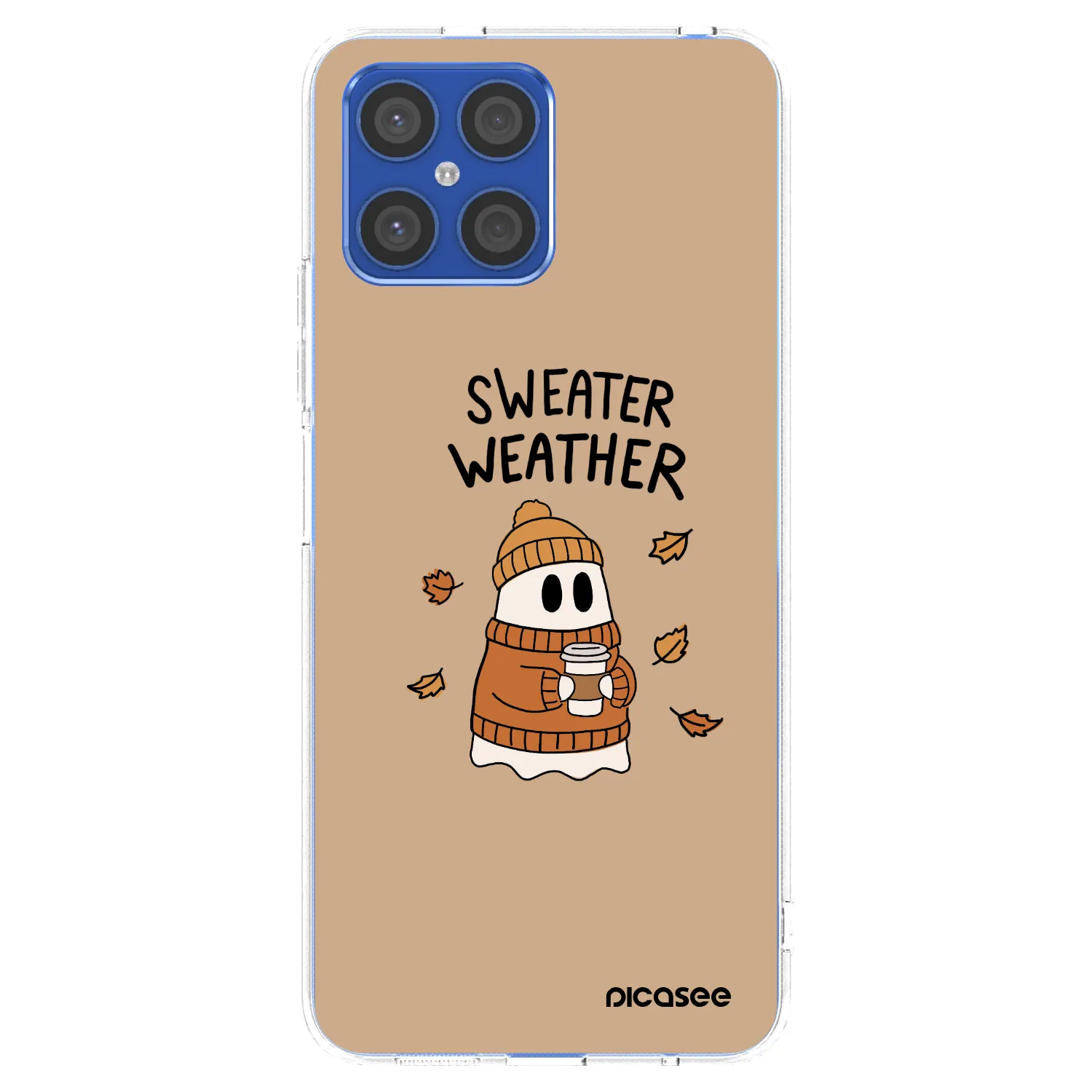 Picasee silikónový prehľadný obal pre Honor X8 4G - Sweater ghost