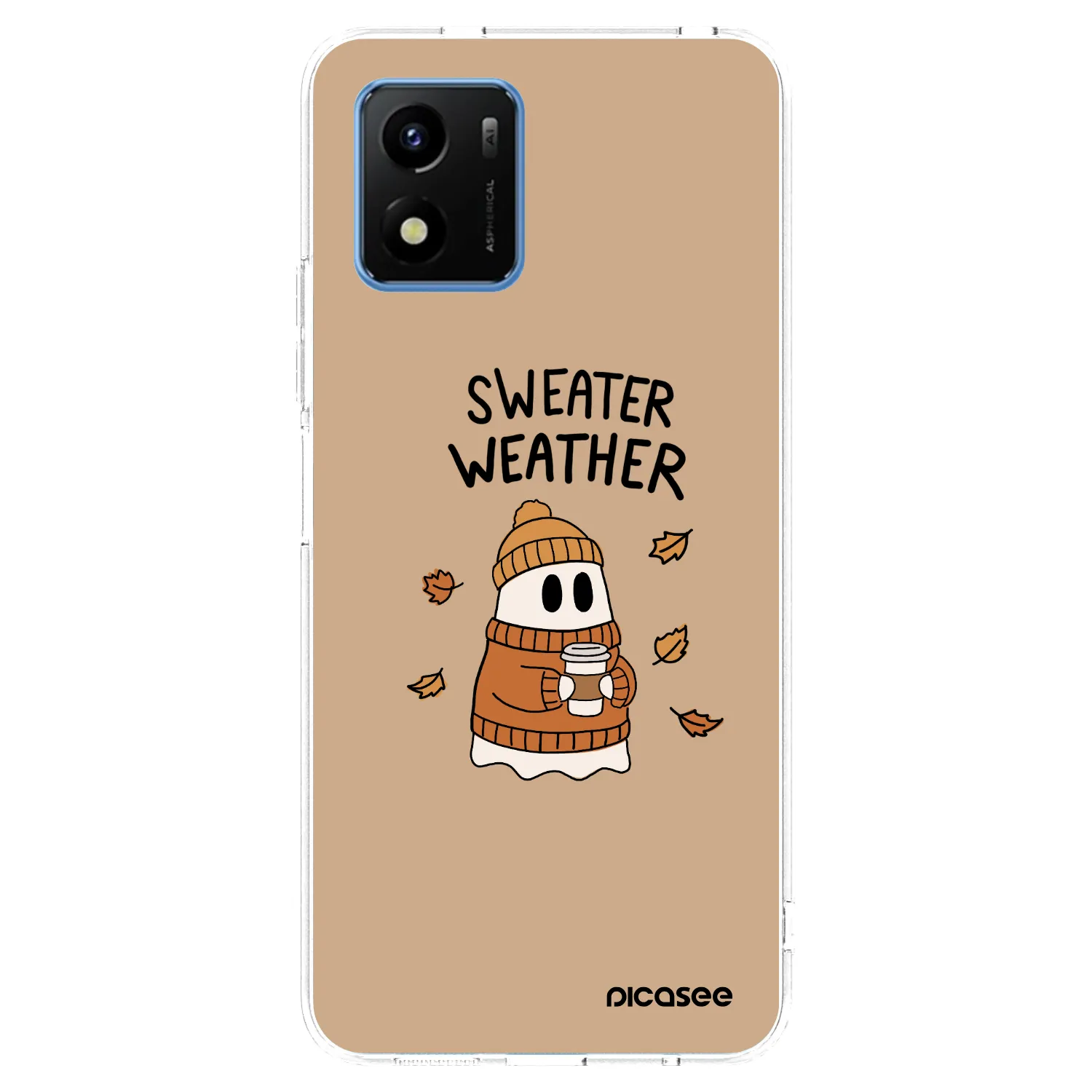 Picasee silikónový prehľadný obal pre Vivo Y01 - Sweater ghost