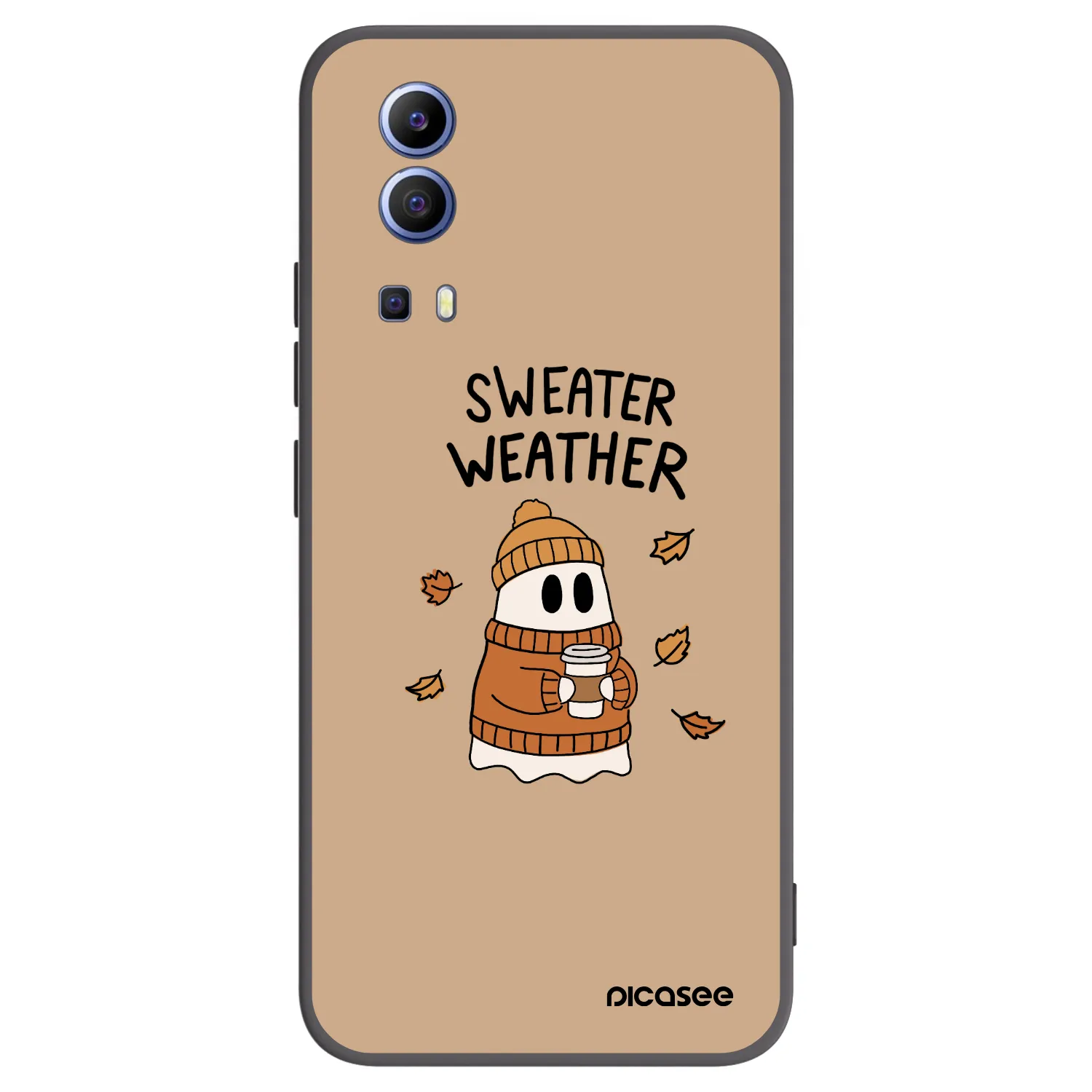 Picasee silikónový čierny obal pre Vivo Y52 5G - Sweater ghost