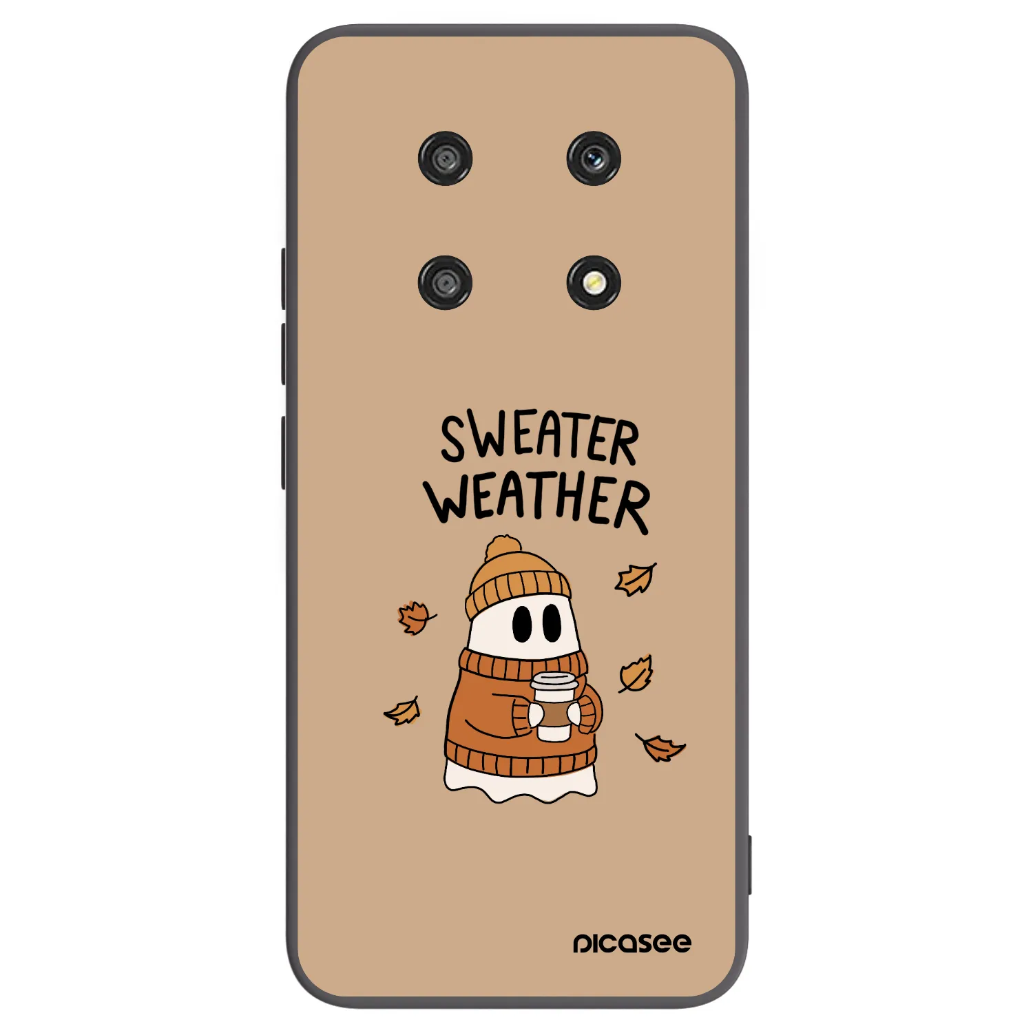 Picasee silikónový čierny obal pre Honor Magic4 Lite 5G - Sweater ghost