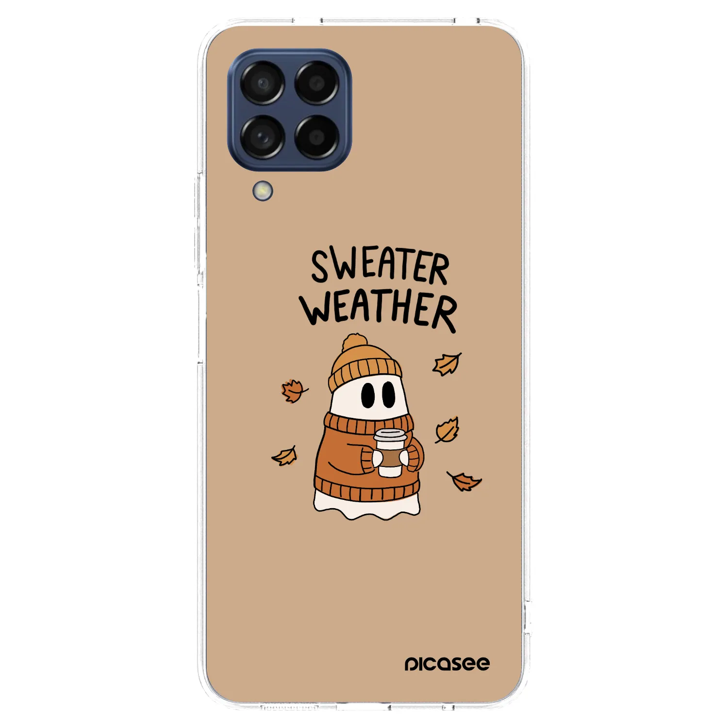 Picasee silikónový prehľadný obal pre Samsung Galaxy M53 5G - Sweater ghost