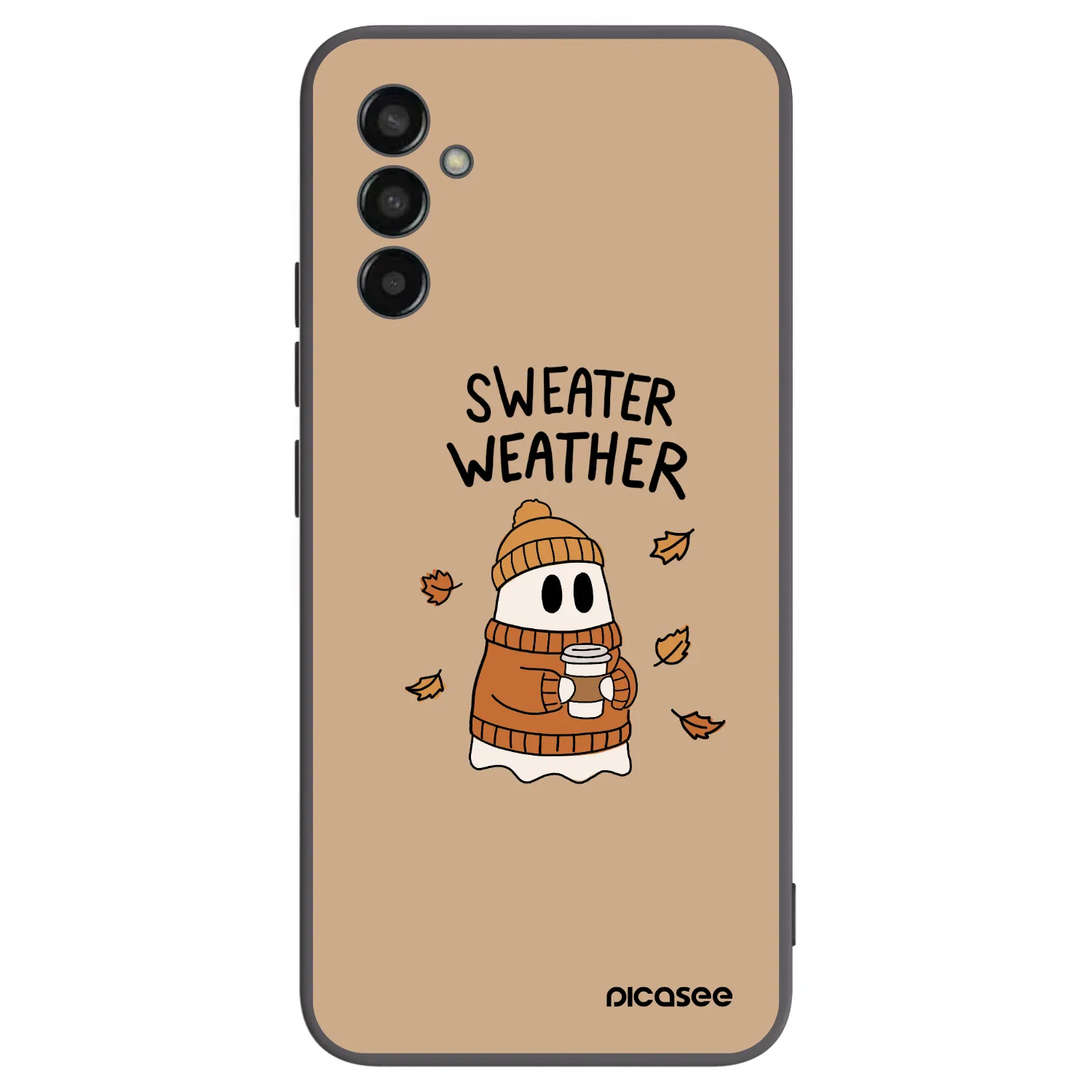 Picasee silikónový čierny obal pre Samsung Galaxy M13 M135F - Sweater ghost