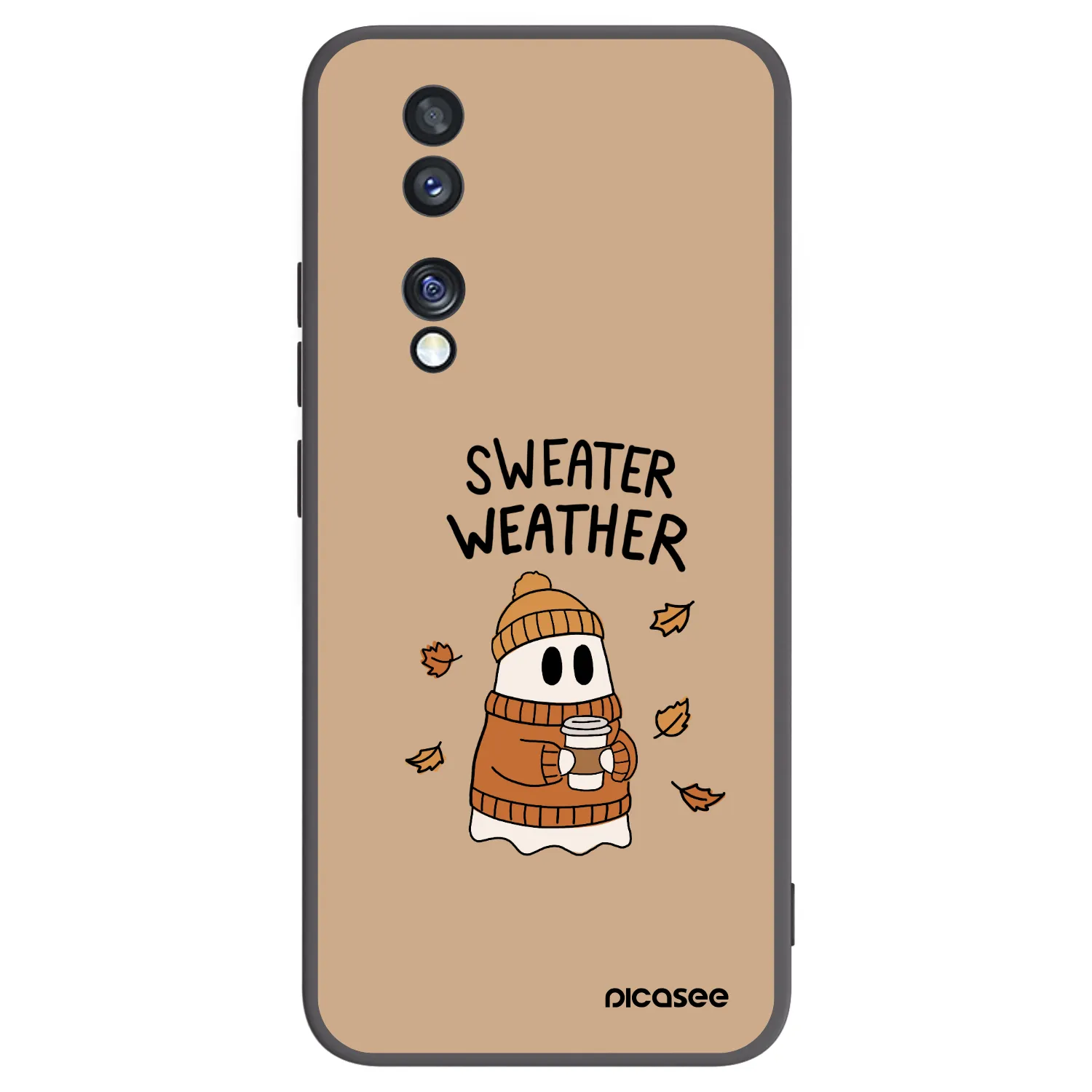 Picasee silikónový čierny obal pre Honor 70 - Sweater ghost