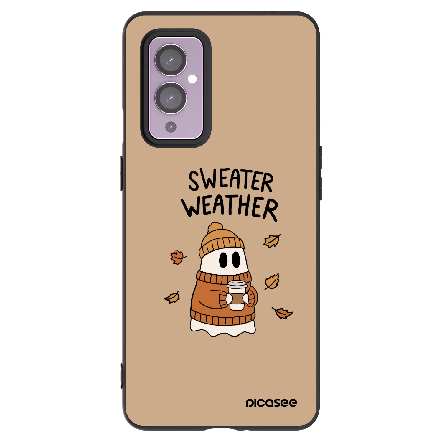 Picasee silikónový čierny obal pre OnePlus 9 - Sweater ghost
