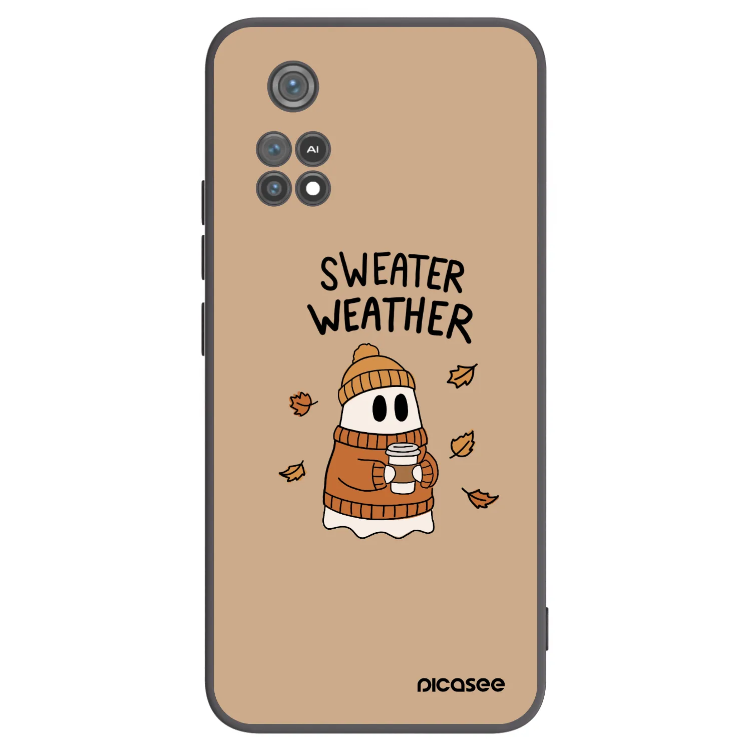 Picasee silikónový čierny obal pre Xiaomi Poco M4 Pro - Sweater ghost