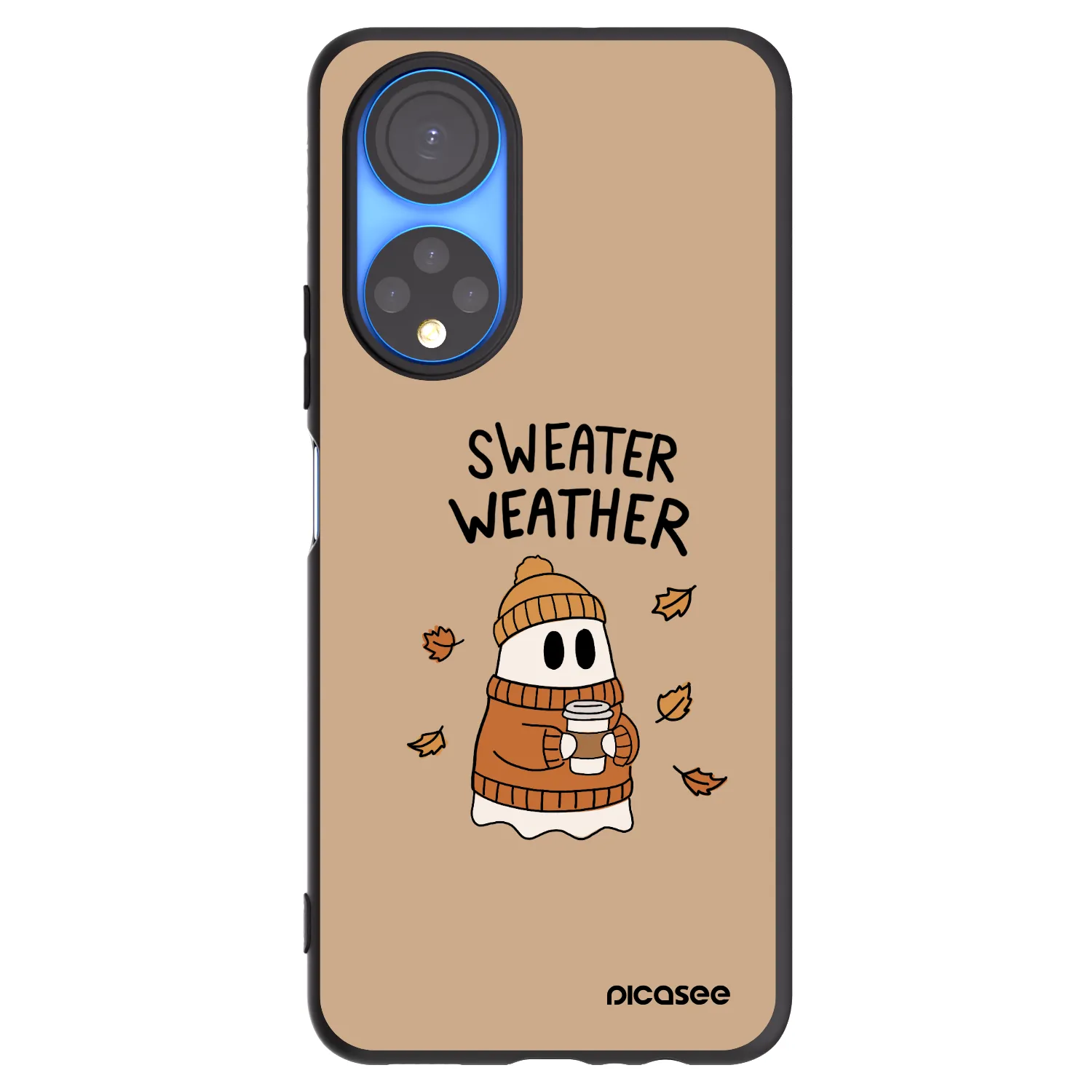 Picasee silikónový čierny obal pre Honor X7 - Sweater ghost