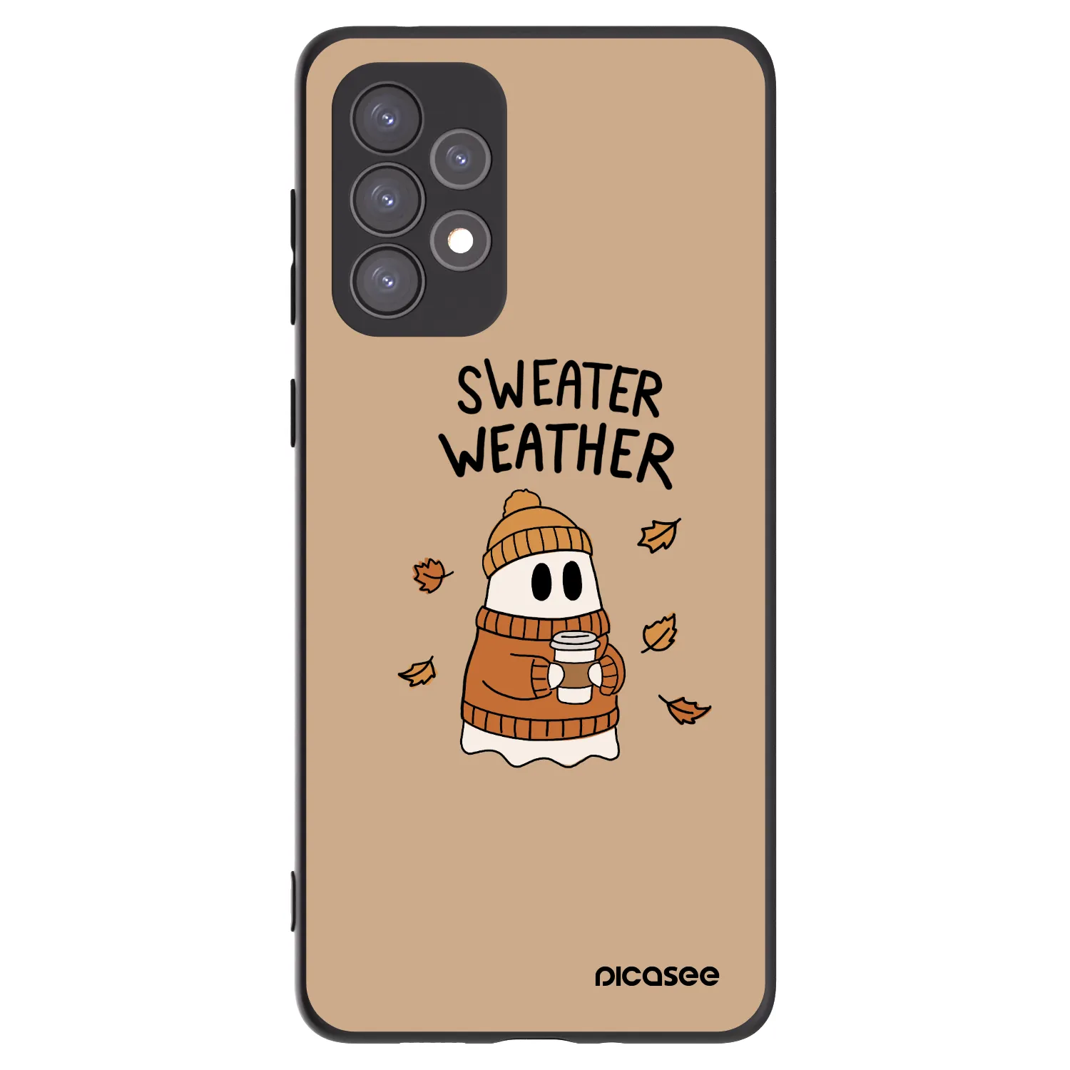 Picasee silikónový čierny obal pre Samsung Galaxy A73 5G - Sweater ghost
