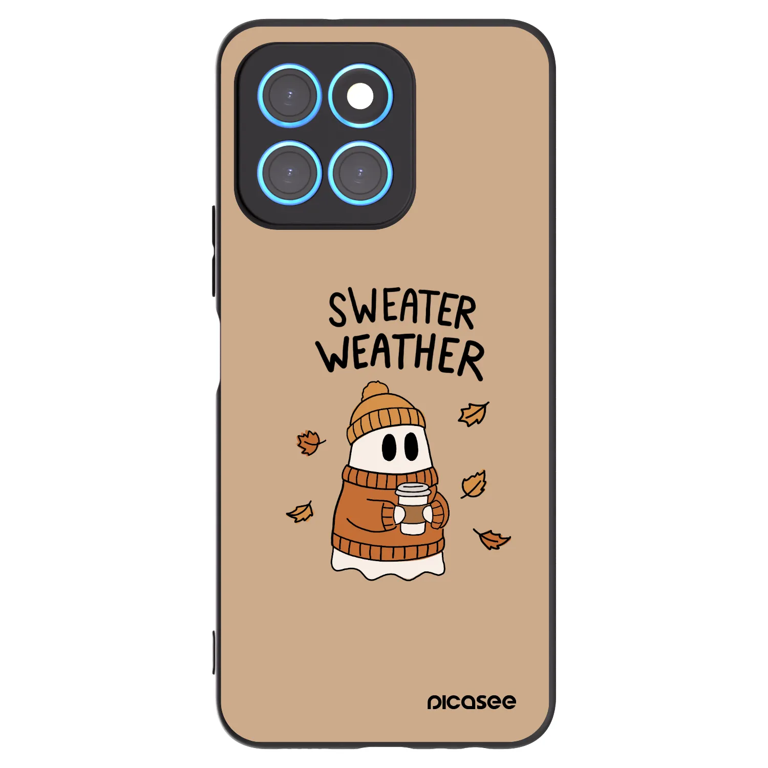 Picasee silikónový čierny obal pre Honor X6 - Sweater ghost