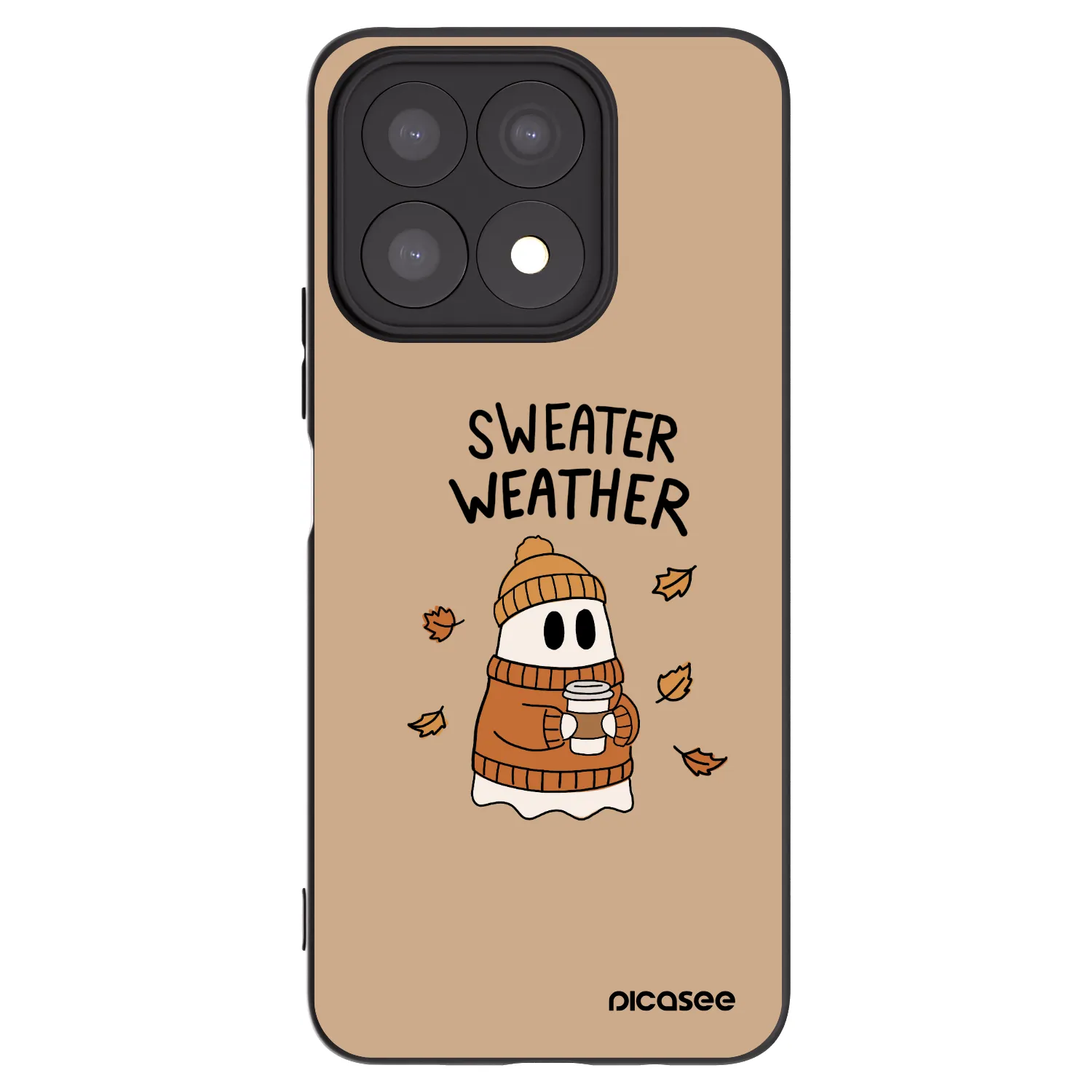 Picasee silikónový čierny obal pre Honor X8a - Sweater ghost