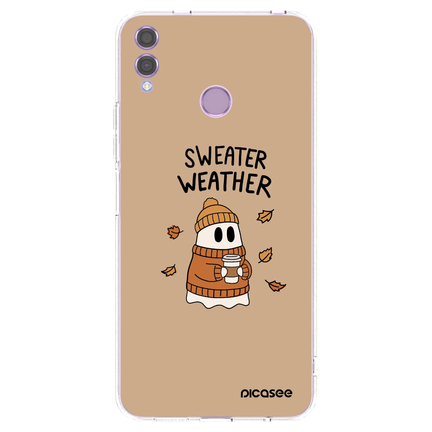 Picasee silikónový prehľadný obal pre Honor 8X - Sweater ghost