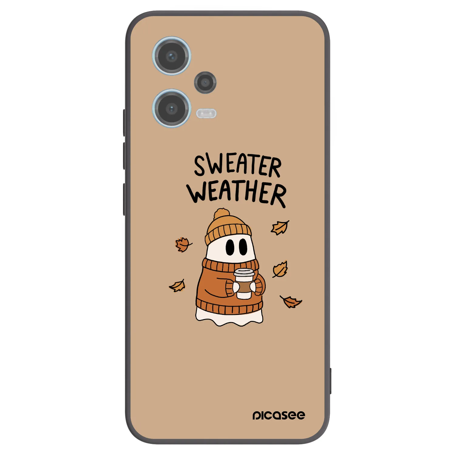Picasee silikónový čierny obal pre Xiaomi Redmi Note 12 5G - Sweater ghost