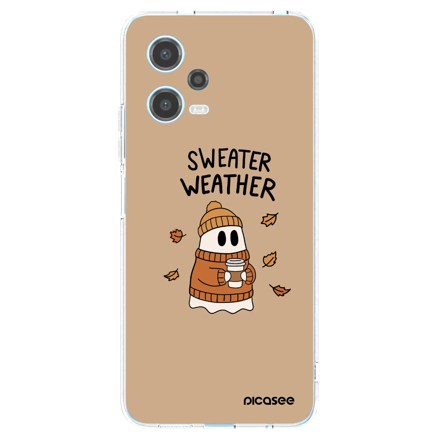 Picasee silikónový prehľadný obal pre Xiaomi Redmi Note 12 5G - Sweater ghost