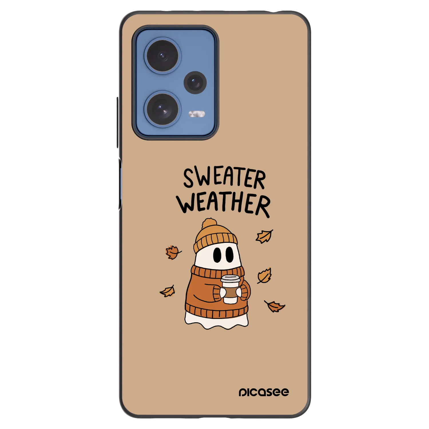 Picasee silikónový čierny obal pre Xiaomi Redmi Note 12 Pro 5G - Sweater ghost