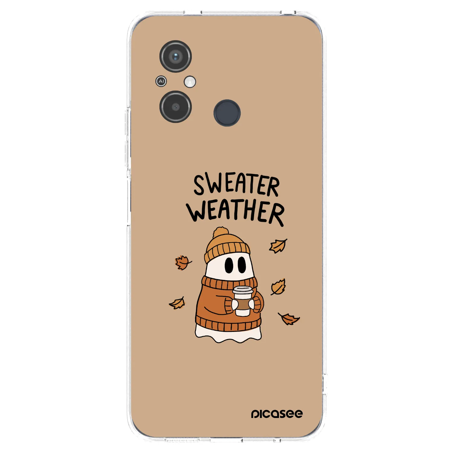 Picasee silikónový prehľadný obal pre Xiaomi Redmi 12C - Sweater ghost