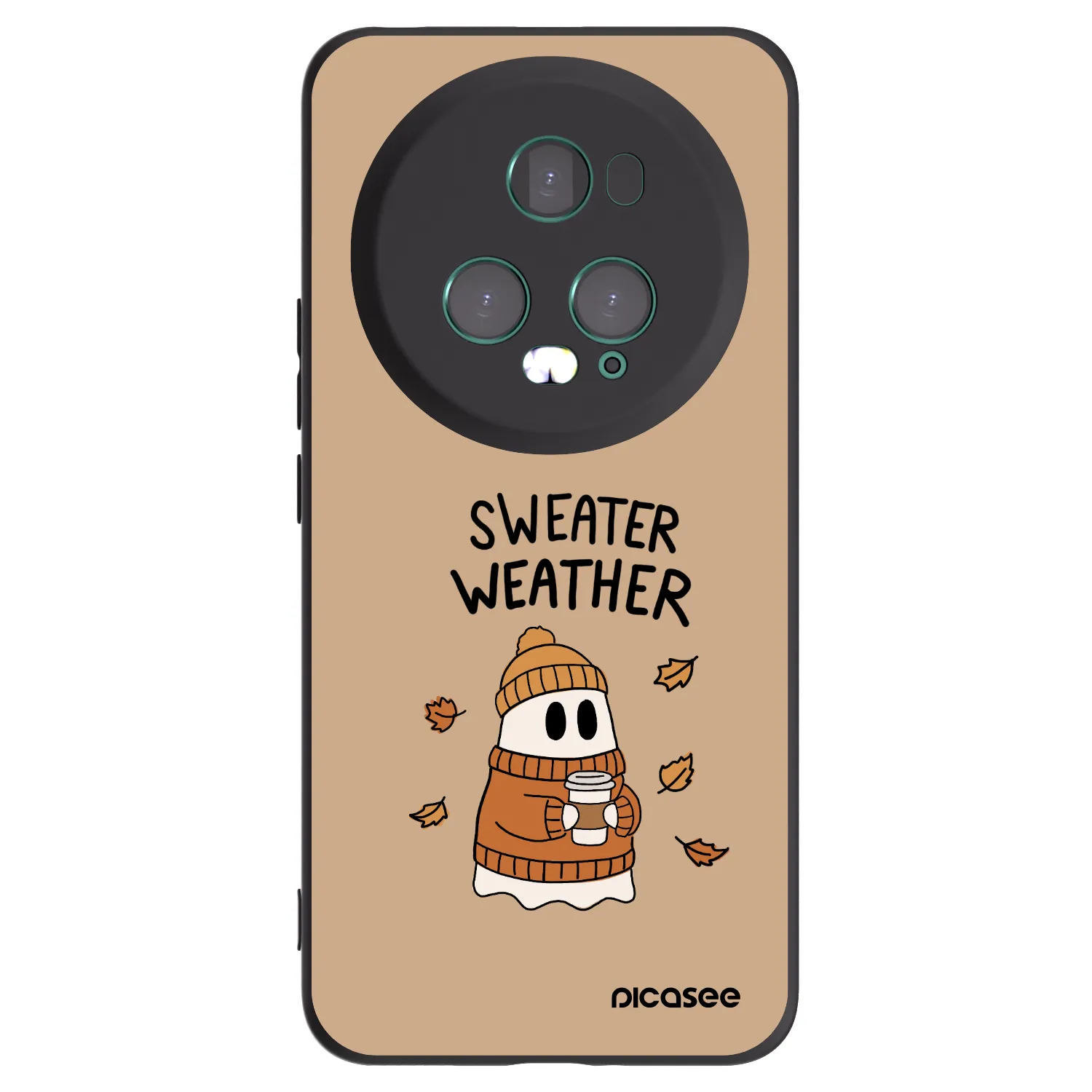 Picasee silikónový čierny obal pre Honor Magic5 Pro - Sweater ghost