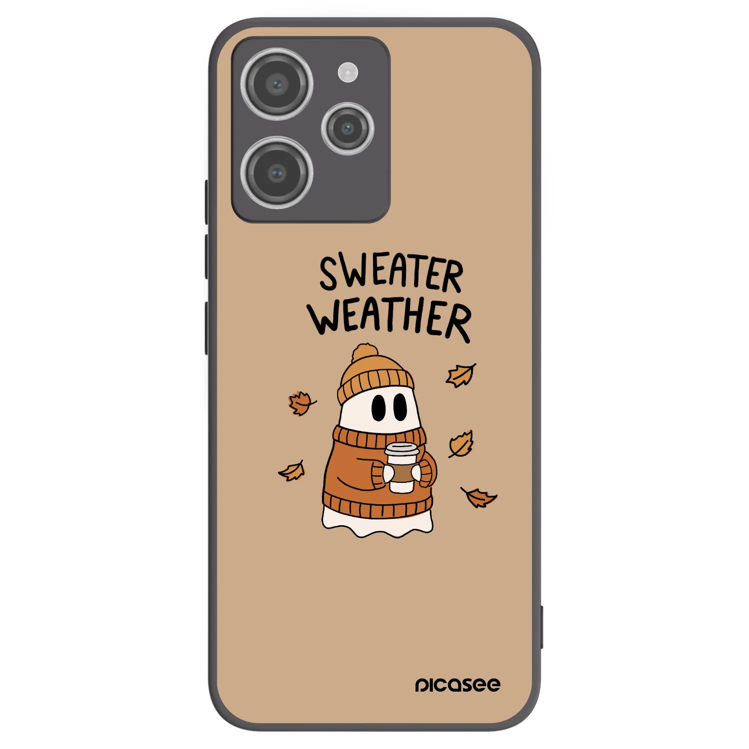 Picasee silikónový čierny obal pre Xiaomi Redmi 12 4G - Sweater ghost