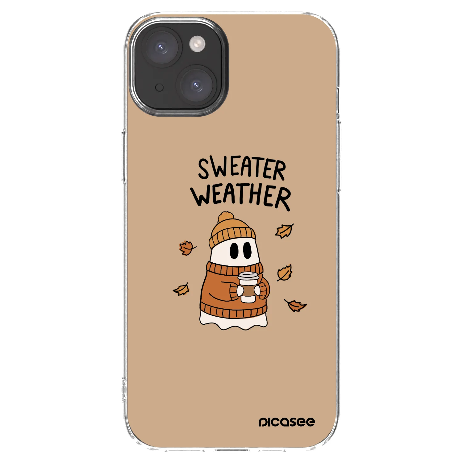 Picasee silikónový prehľadný obal pre Apple iPhone 15 Plus - Sweater ghost