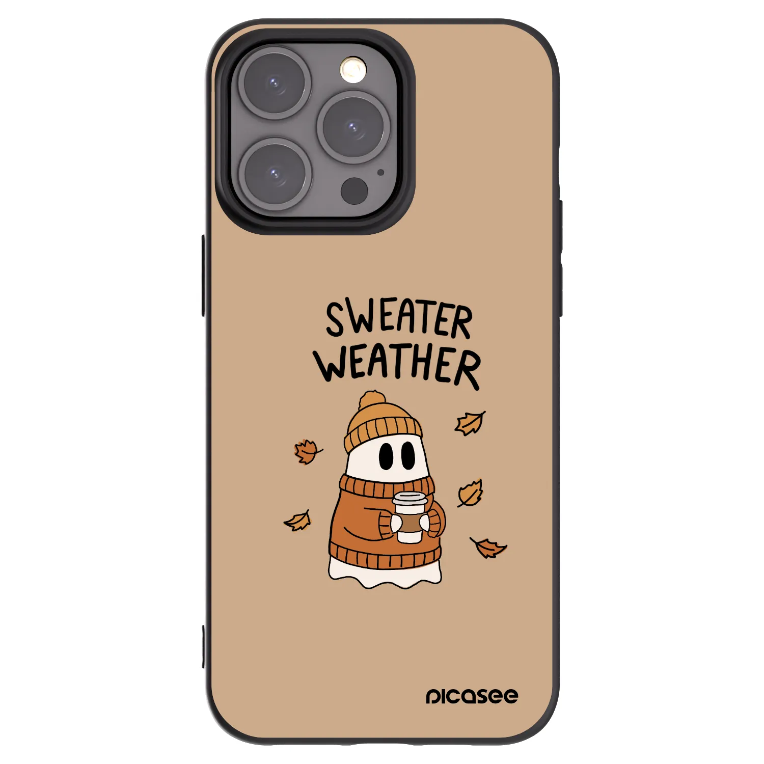 Picasee silikónový čierny obal pre Apple iPhone 15 Pro Max - Sweater ghost