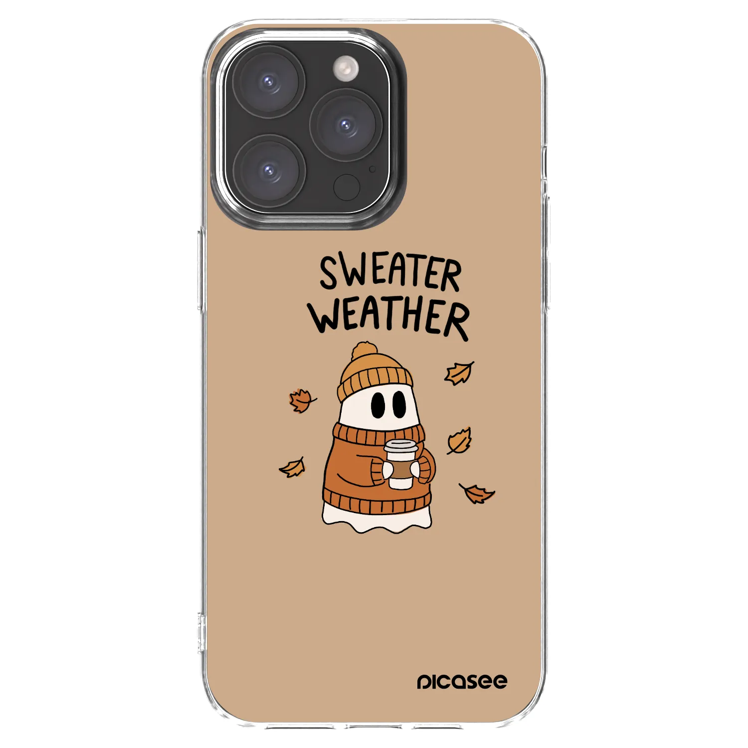 Picasee silikónový prehľadný obal pre Apple iPhone 15 Pro Max - Sweater ghost