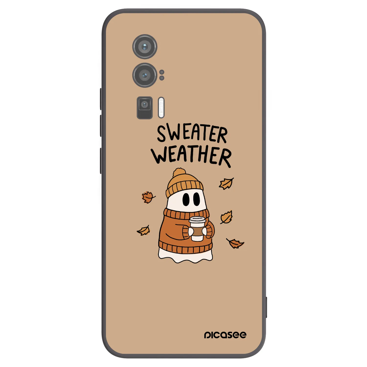 Picasee silikónový čierny obal pre Xiaomi Poco F5 Pro 5G - Sweater ghost