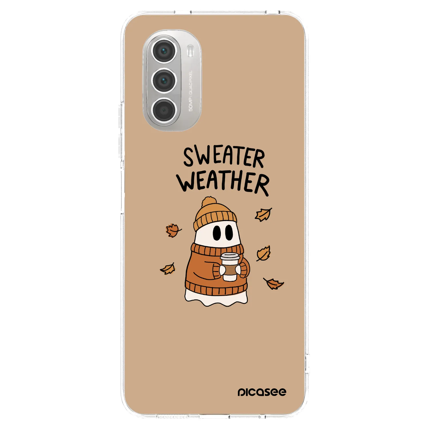 Picasee silikónový prehľadný obal pre Motorola Moto G51 - Sweater ghost