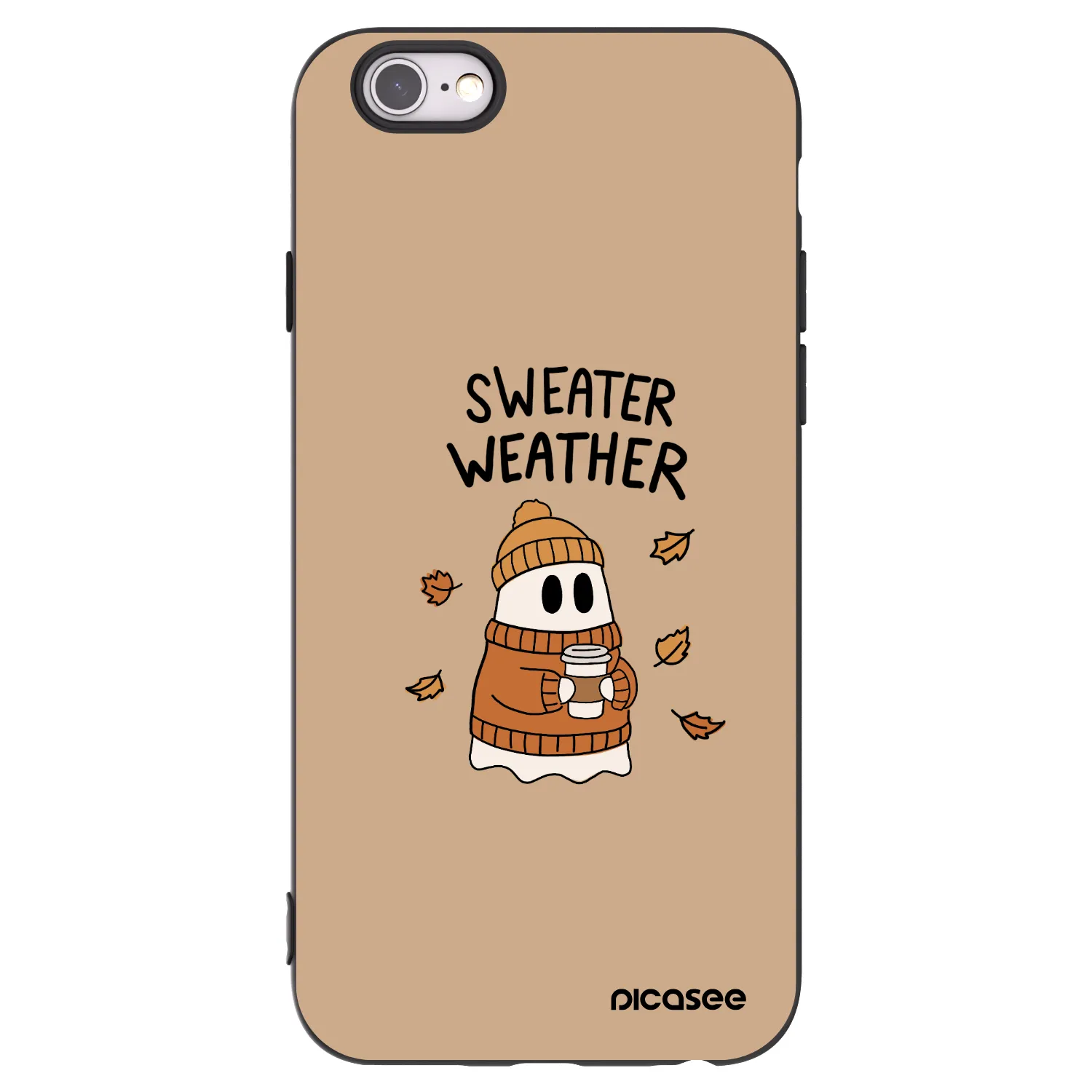 Picasee silikónový čierny obal pre Apple iPhone 6/6S - Sweater ghost