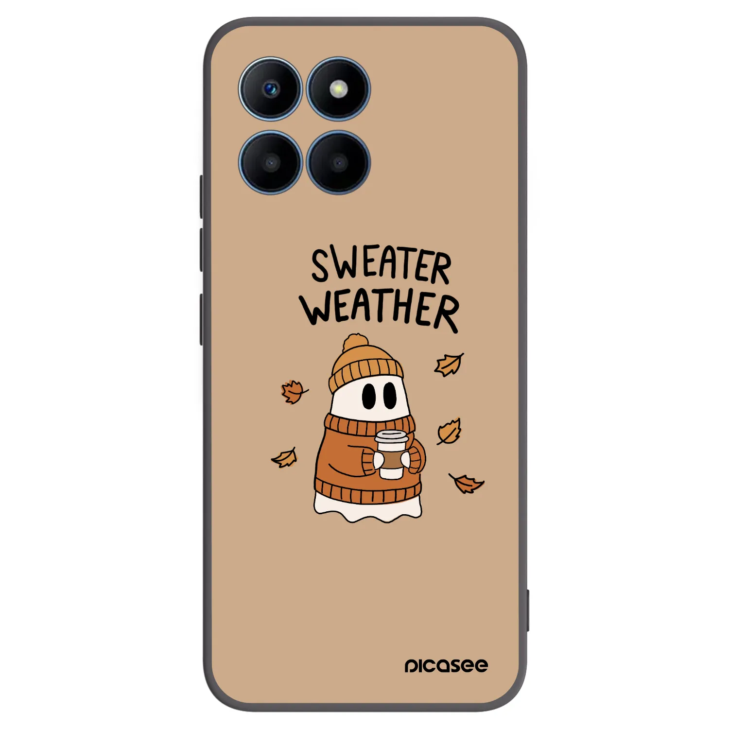 Picasee silikónový čierny obal pre Honor 70 Lite - Sweater ghost