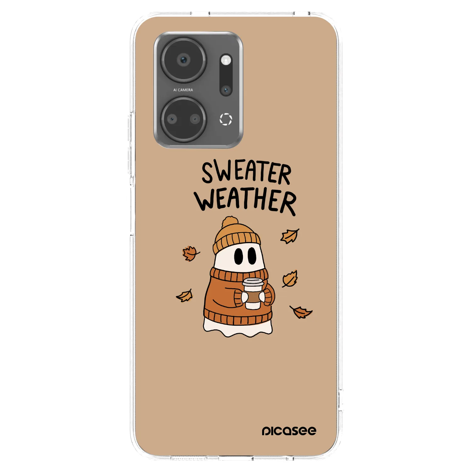 Picasee silikónový prehľadný obal pre Honor X7a - Sweater ghost