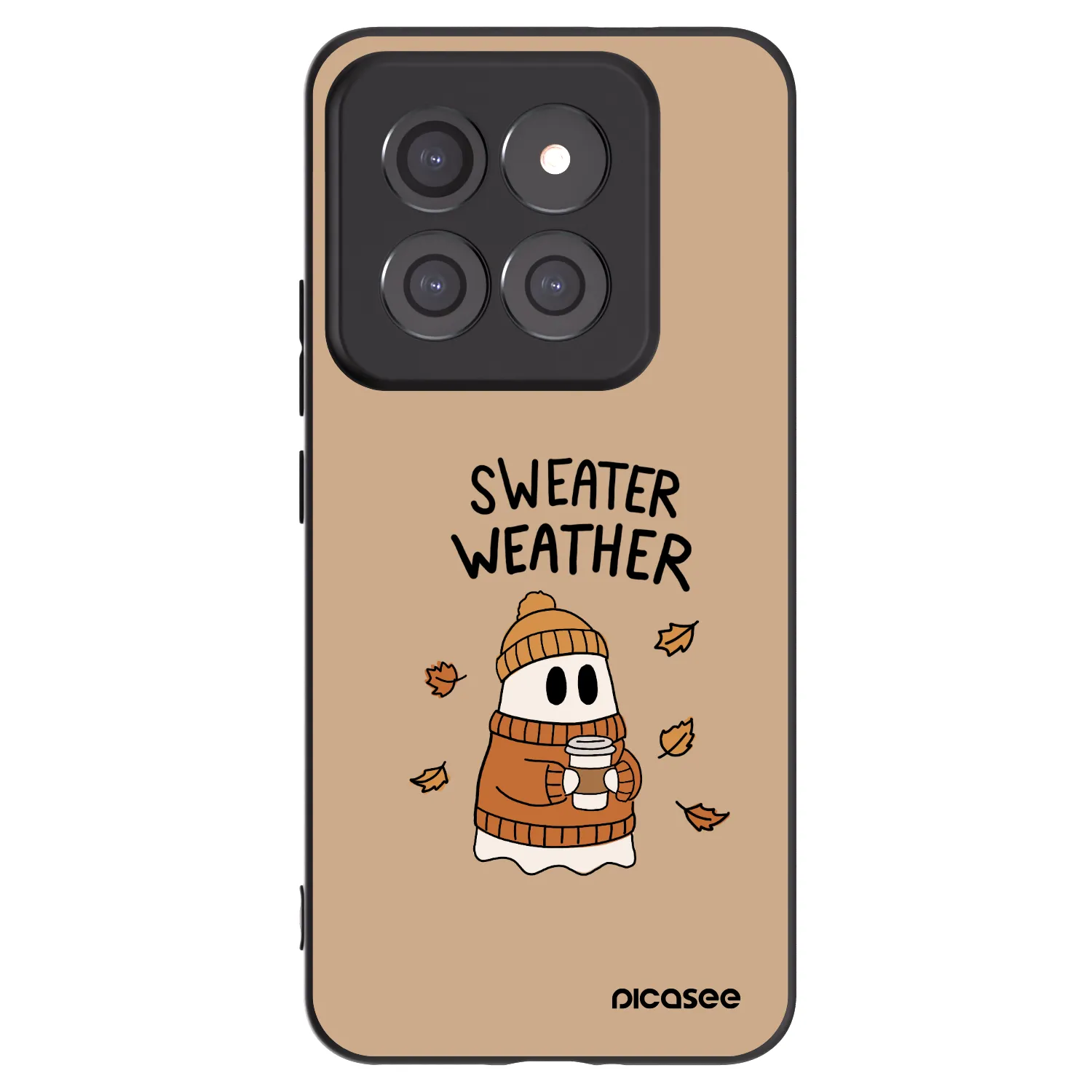 Picasee silikónový čierny obal pre Xiaomi 14 Pro - Sweater ghost