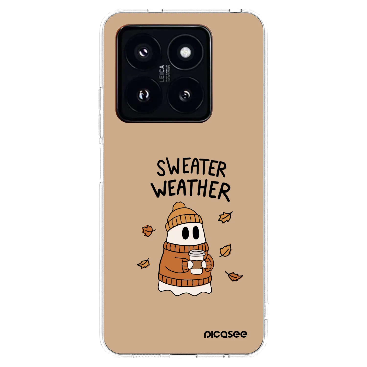 Picasee silikónový prehľadný obal pre Xiaomi 14 Pro - Sweater ghost
