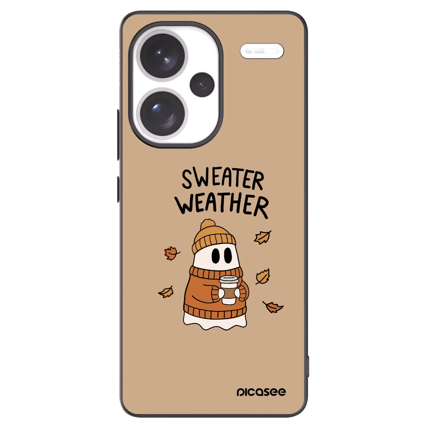 Picasee silikónový čierny obal pre Xiaomi Redmi Note 13 Pro+ 5G - Sweater ghost