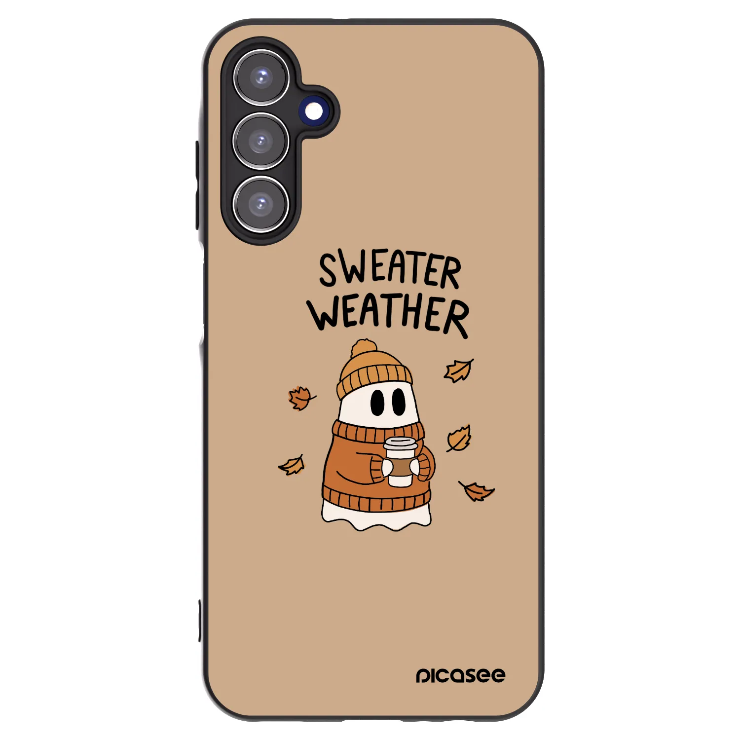 Picasee silikónový čierny obal pre Samsung Galaxy A15 A155F 4G - Sweater ghost