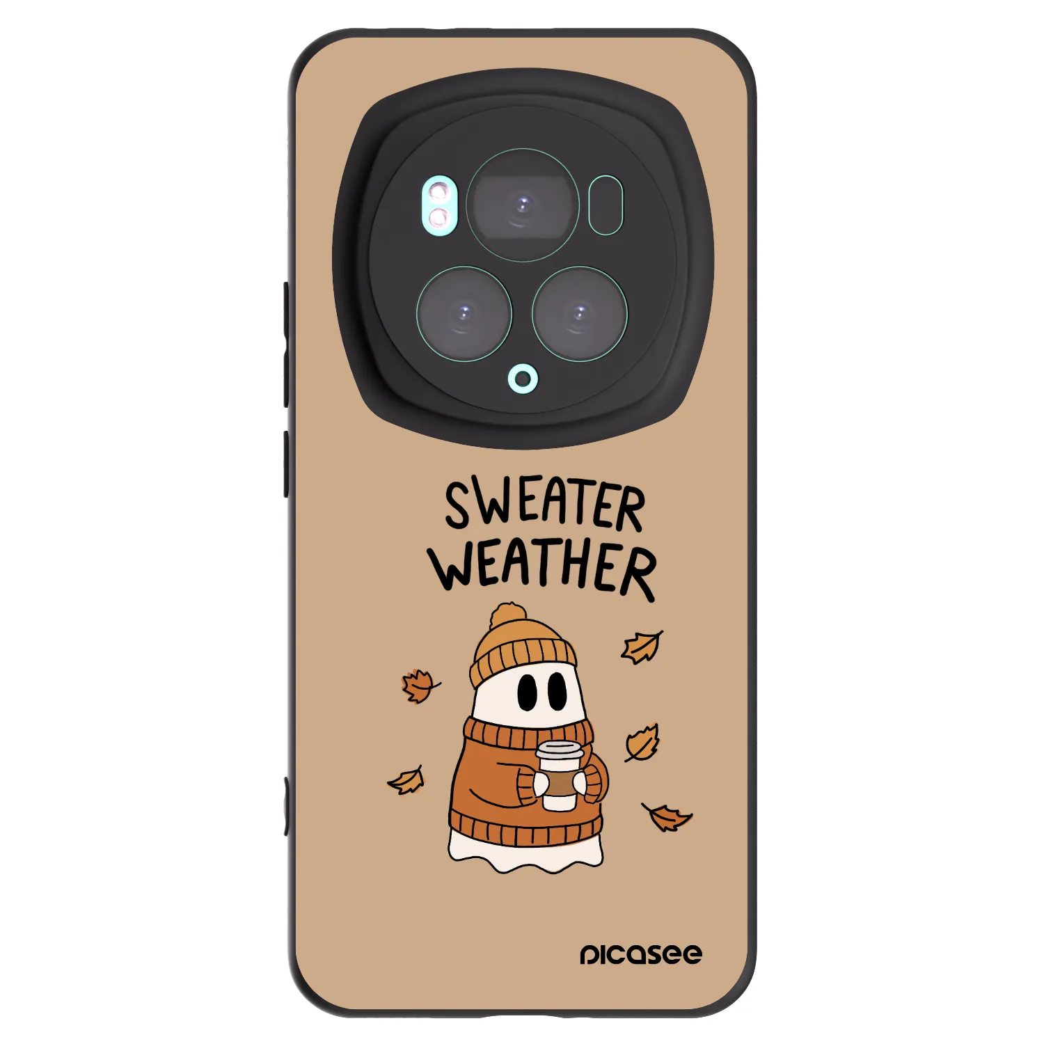Picasee silikónový čierny obal pre Honor Magic6 Pro - Sweater ghost