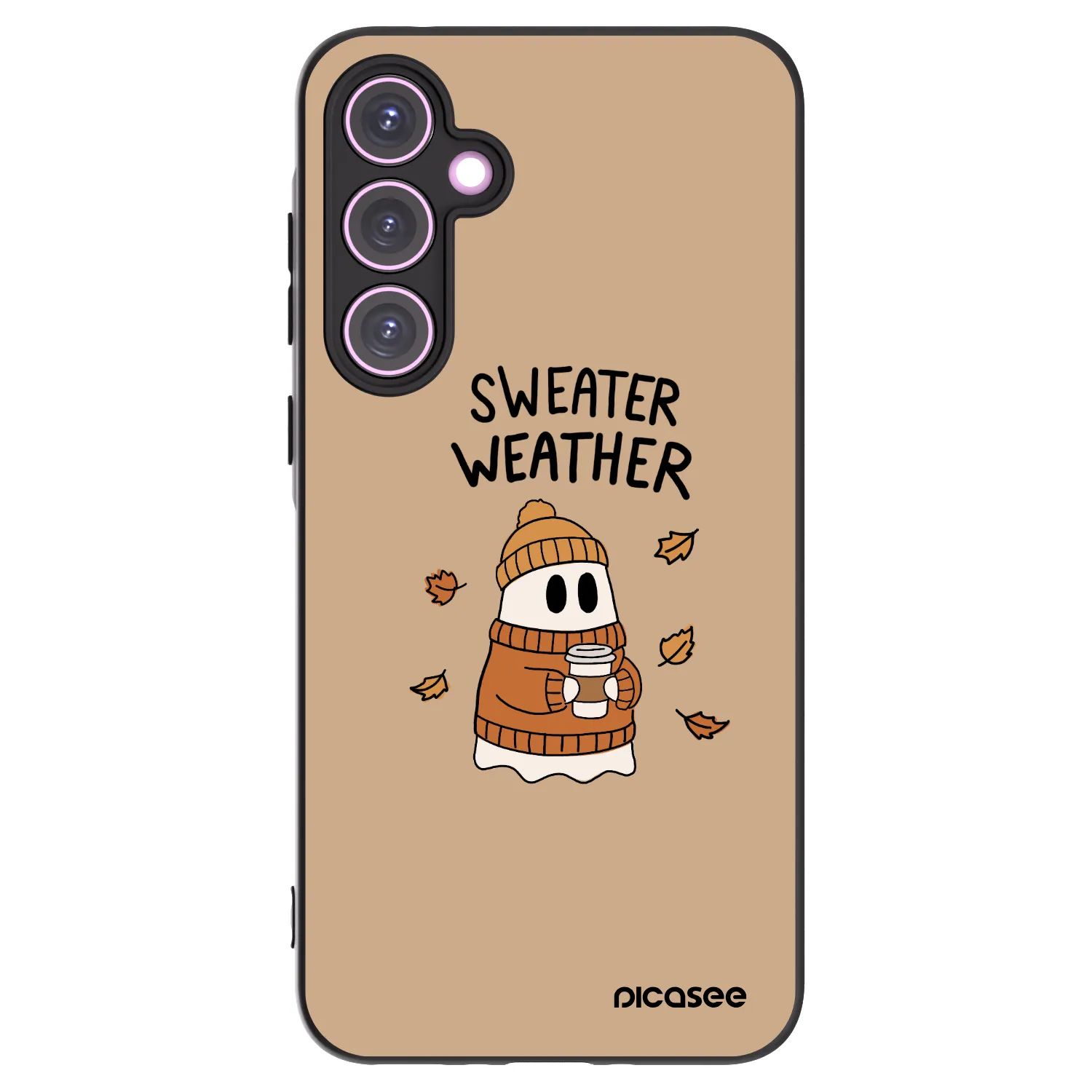 Picasee silikónový čierny obal pre Samsung Galaxy A35 5G A356B - Sweater ghost