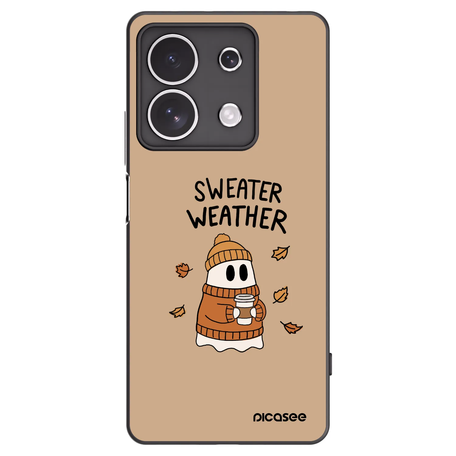Picasee silikónový čierny obal pre Xiaomi Redmi Note 13 4G - Sweater ghost