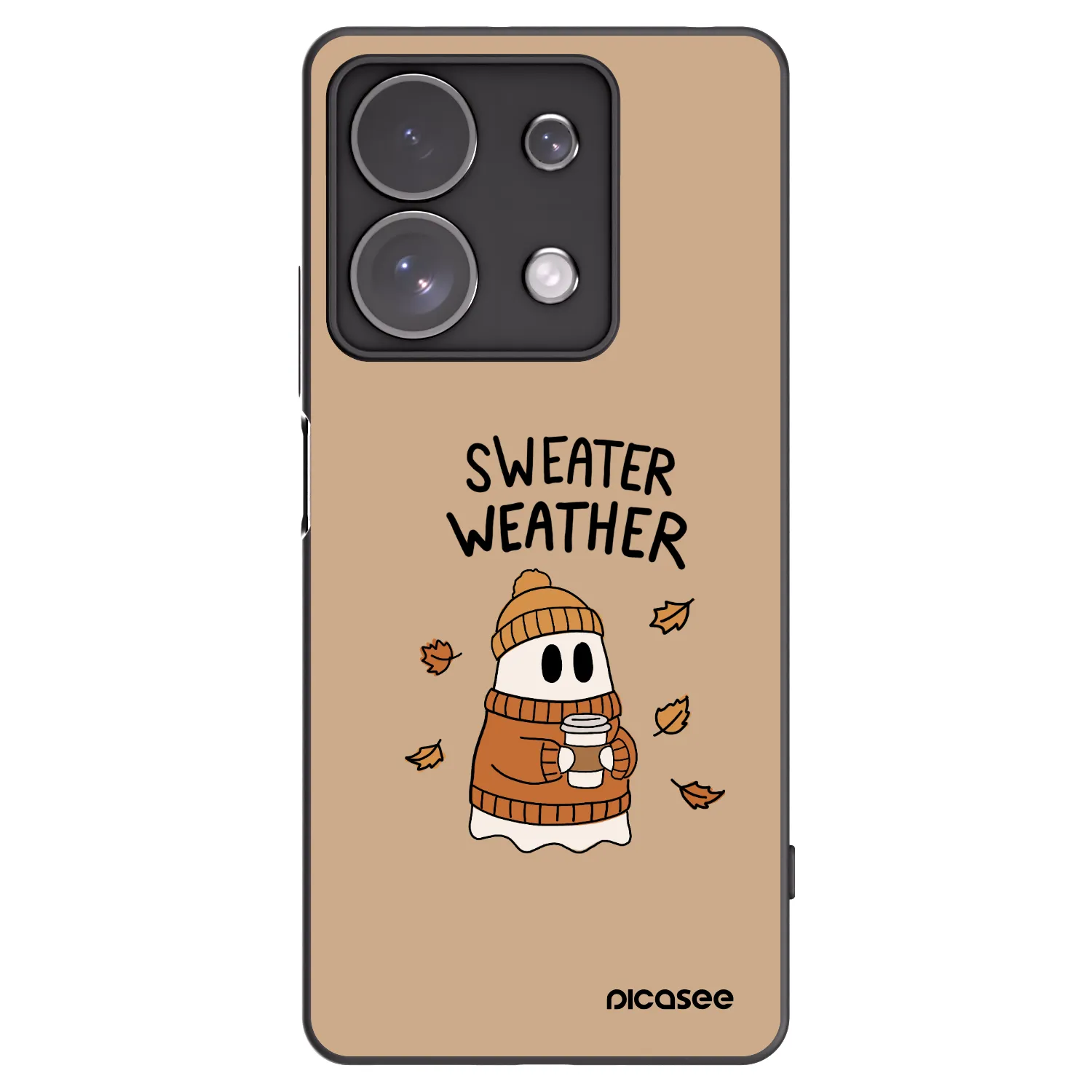 Picasee silikónový čierny obal pre Xiaomi Redmi Note 13 Pro 4G - Sweater ghost