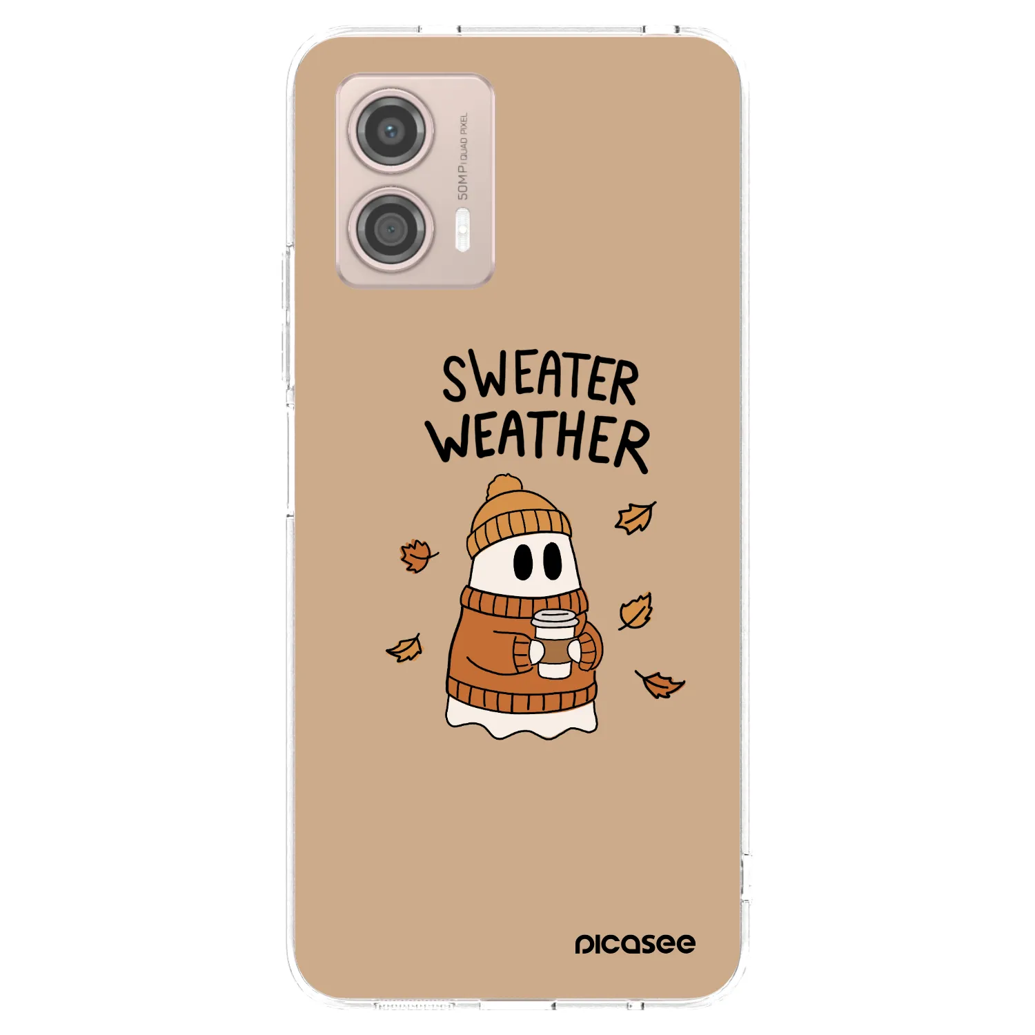 Picasee silikónový prehľadný obal pre Motorola Moto G53 5G - Sweater ghost
