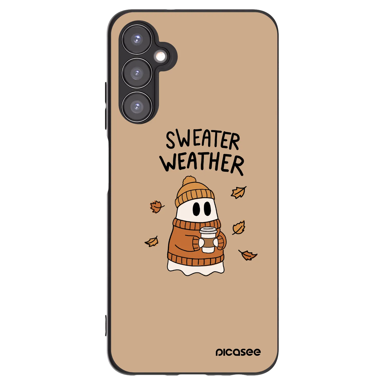 Picasee silikónový čierny obal pre Samsung Galaxy A05s A057G - Sweater ghost