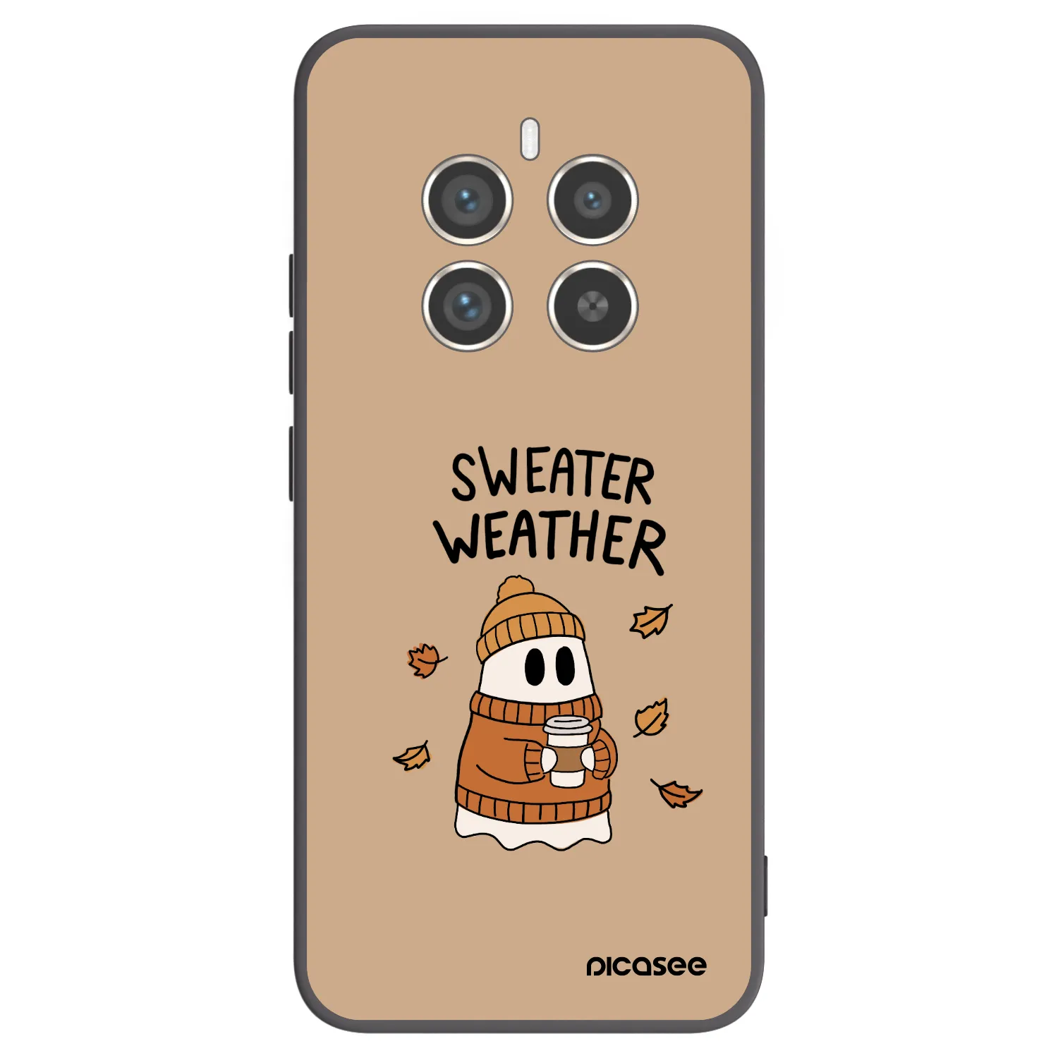 Picasee silikónový čierny obal pre Realme 12 Pro 5G - Sweater ghost